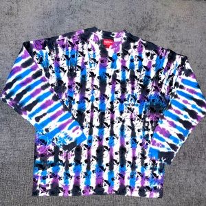 Supreme 21SS Dyed Bear L/S Top Tie-dye dyed bear print long sleeve T-shirt S.